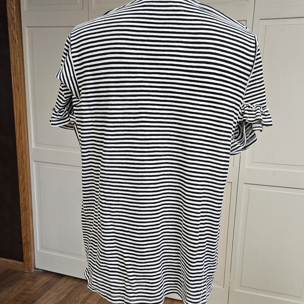 Doe & Rae 1XL women's striped short sleeve top - Picture 3 of 5